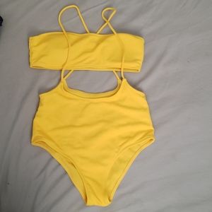 Canary Yellow 2 piece bathingsuit